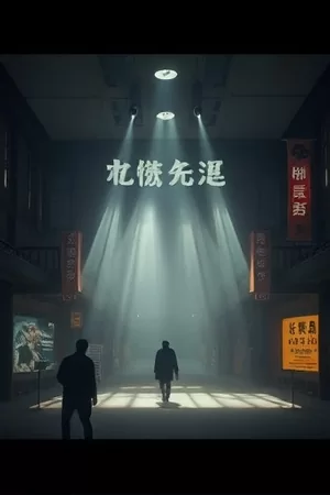 《雪线以南》竖版海报，雪坡下的登山绳与插在石缝里的冰镐